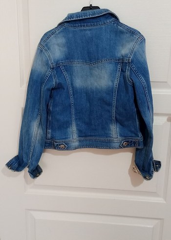 LTB Renkli Batik Desenli Kadın Kot Ceket 9_10 yaş