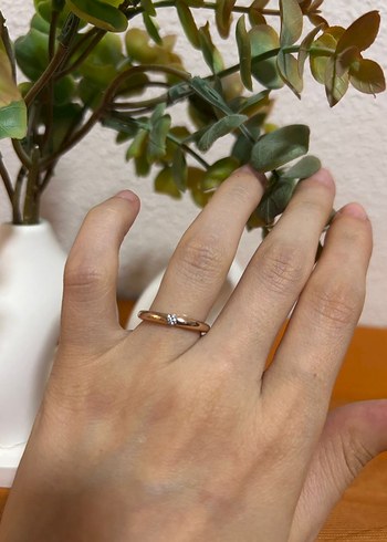 Diğer Modern Alyans Simit Model Taşlı Alyans
