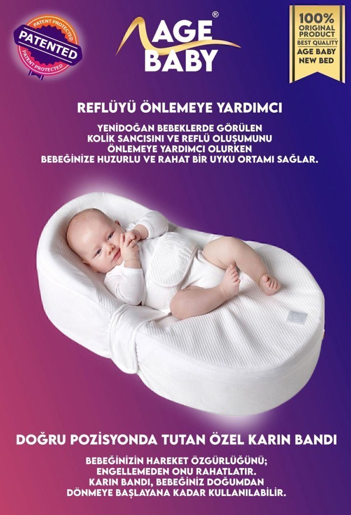 Reflü Yeni Doğan Bebek Yatağı - Görsel 2
