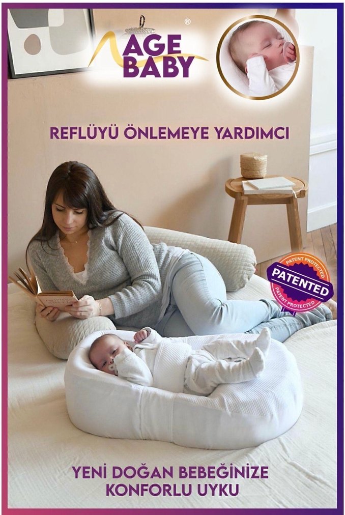 Reflü Yeni Doğan Bebek Yatağı - Görsel 3