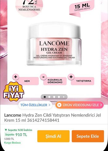 Lancôme Hydra Zen Jel Krem - Görsel 4