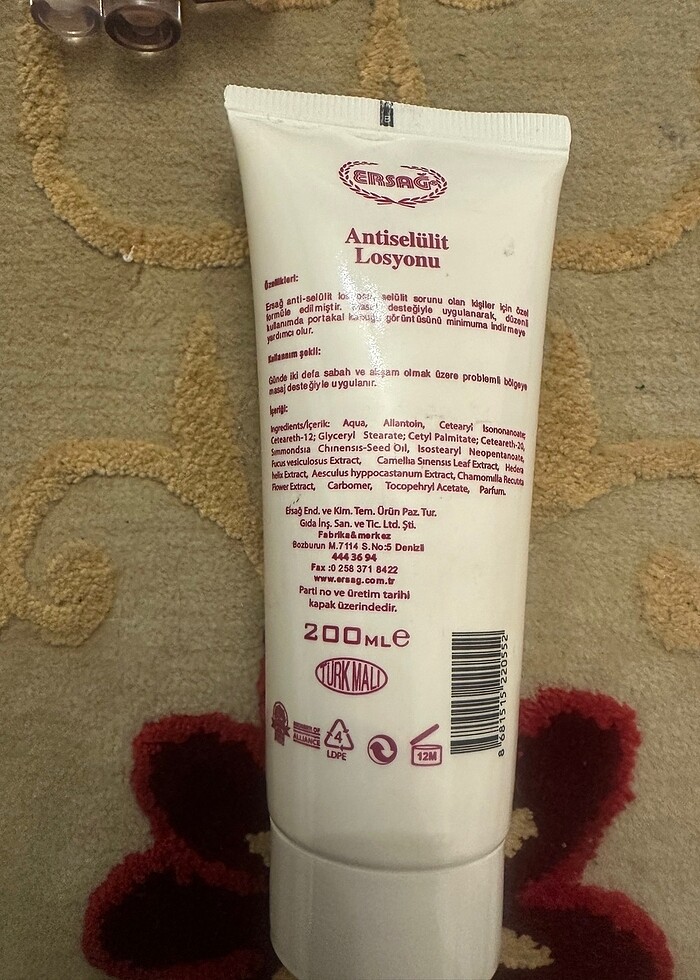 Ersağ selülit losyonu - Görsel 2