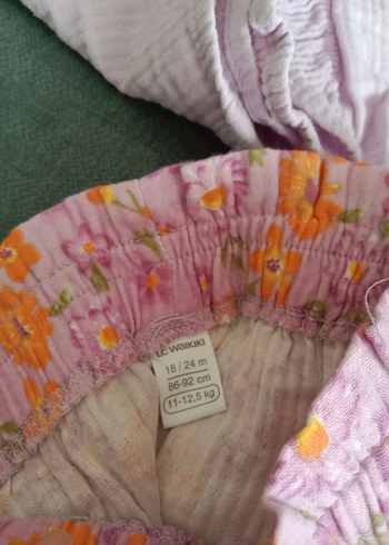 Müslüm kumaştan kız çocuk ikili takım - Görsel 2