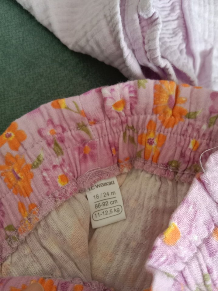 Müslüm kumaştan kız çocuk ikili takım - Görsel 2