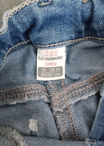 Düğmeli kız Çocuk Kot Pantolon - Görsel 3