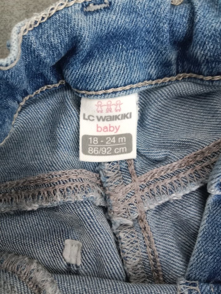 Düğmeli kız Çocuk Kot Pantolon - Görsel 3