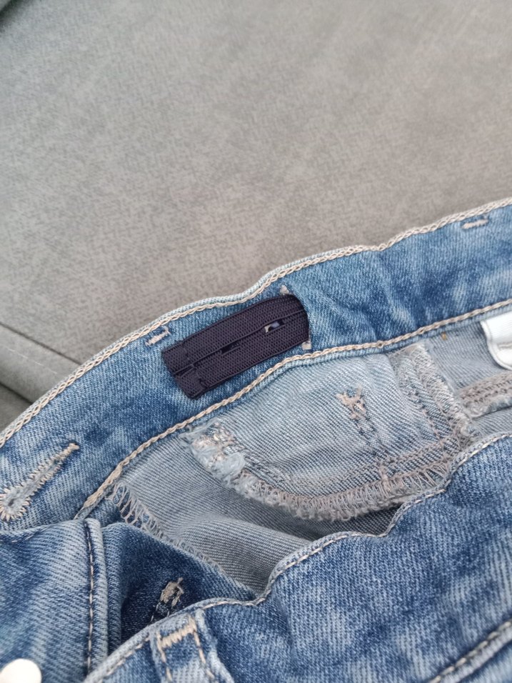 Düğmeli kız Çocuk Kot Pantolon - Görsel 2