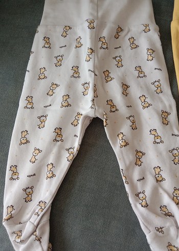 Sarı Kız Bebek Pantolonu Velcro Detaylı - Görsel 3