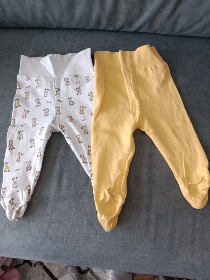 Sarı Kız Bebek Pantolonu Velcro Detaylı - Görsel 4