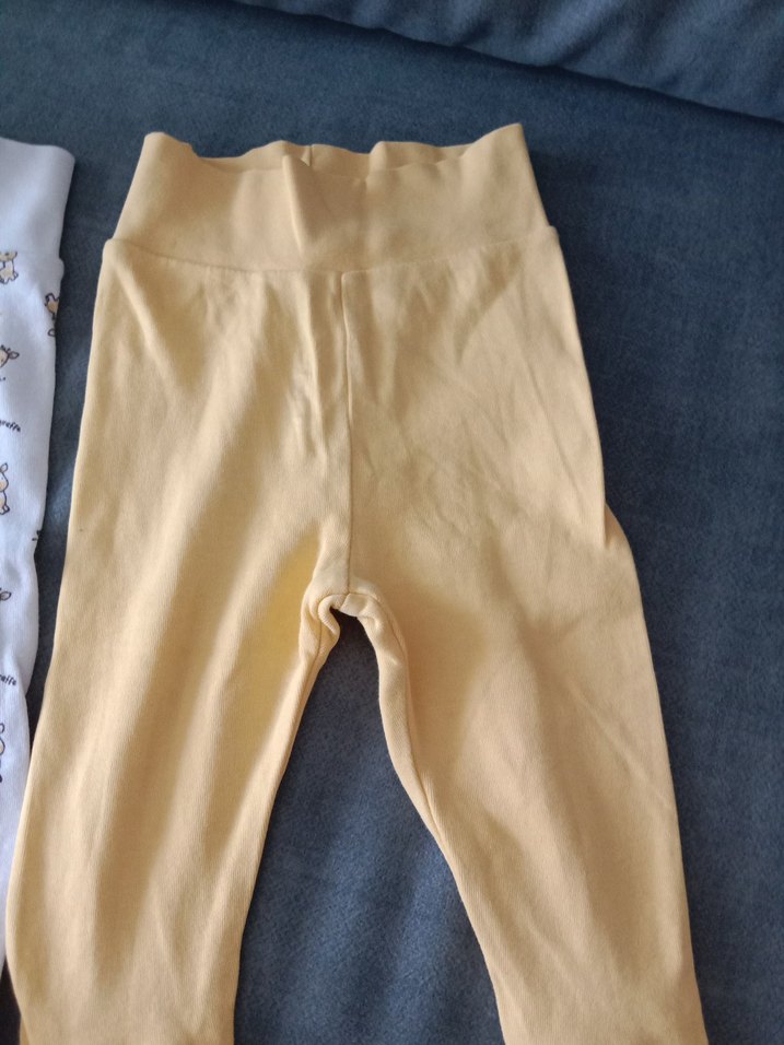 Sarı Kız Bebek Pantolonu Velcro Detaylı - Görsel 2