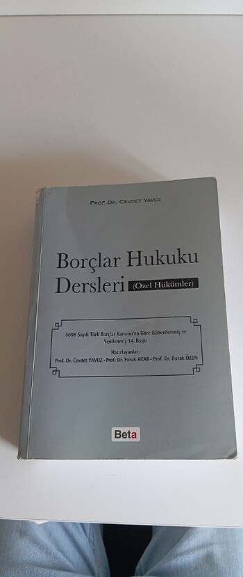 BORÇLAR HUKUKU ÖZEL HÜKUMLER CEVDET YAVUZ FARUK ACAR BURAK ÖZEN