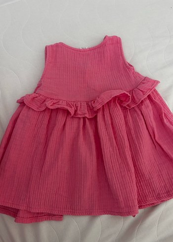 LC Waikiki Kız Çocuk Pembe Fırfırlı Kolsuz Elbise
