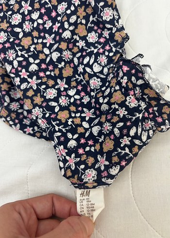H&M Çiçek Desenli Fırfırlı Kız Elbise