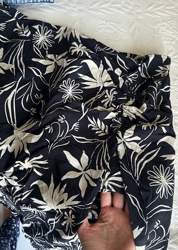 Bohem Siyah Baskılı Uzun etek - Görsel 5