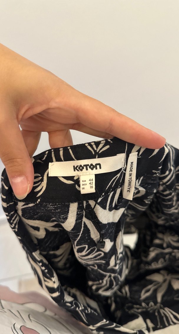 Bohem Siyah Baskılı Uzun etek - Görsel 4