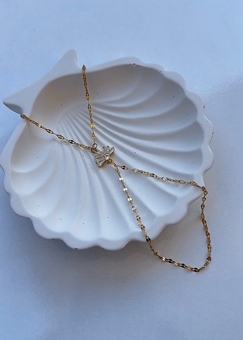 Gold Yelpaze Detaylı Kadın Paslanmaz Çelik Şahmeran - Görsel 2