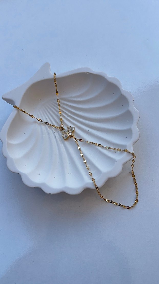 Gold Yelpaze Detaylı Kadın Paslanmaz Çelik Şahmeran - Görsel 2