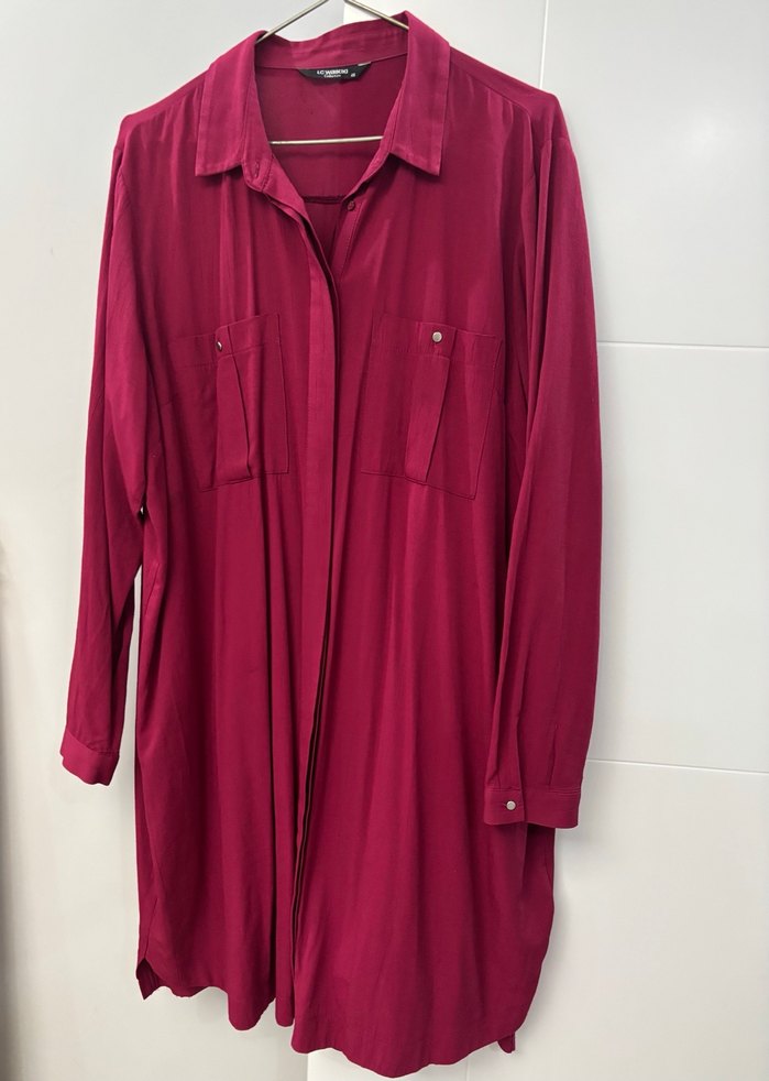 Bordo Düğmeli Kadın Tunik - Görsel 2