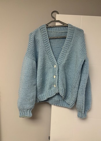 Gri Midi Kadın Triko Hırka - Görsel 2