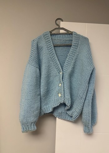 Gri Midi Kadın Triko Hırka - Görsel 3