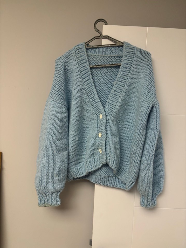 Gri Midi Kadın Triko Hırka - Görsel 2