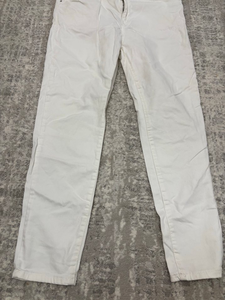 Beyaz Kadın Pamuklu Normal Boy Jean - Görsel 2