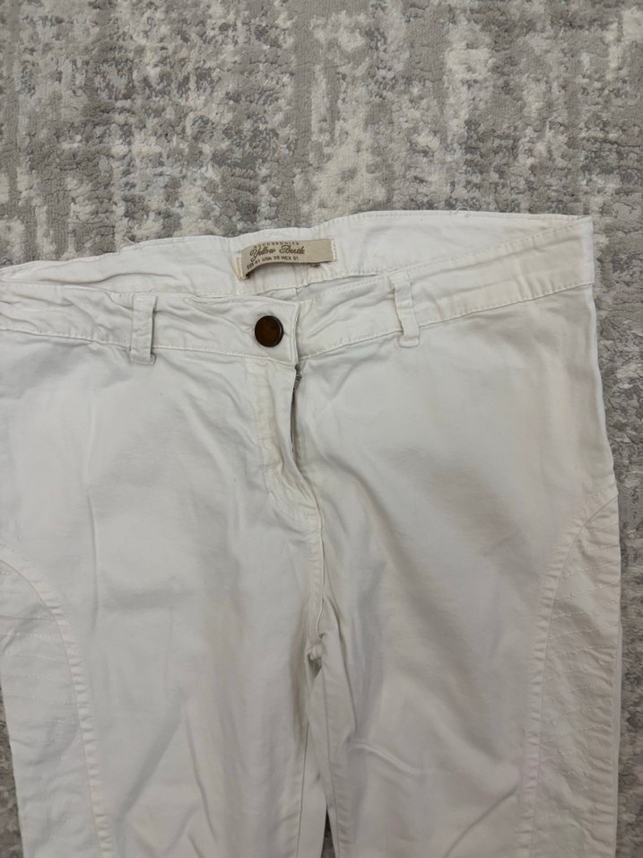 Beyaz Kadın Pamuklu Street Wear Pantolon - Görsel 4