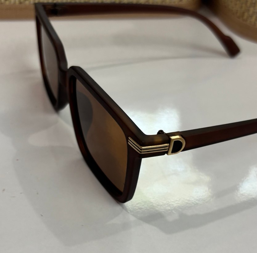 Kahverengi Şeffaf erkek  Güneş Gözlüğü - Görsel 5