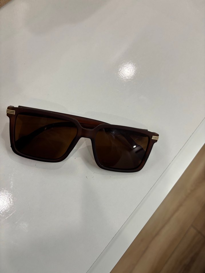 Kahverengi Şeffaf erkek  Güneş Gözlüğü - Görsel 4