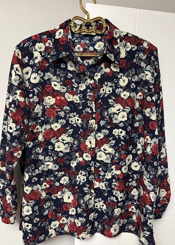 Çiçek Desenli Uzun Kollu Bohem Gömlek - Görsel 2