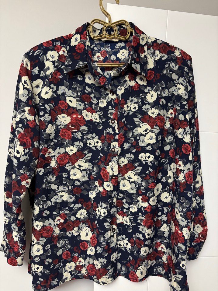 Çiçek Desenli Uzun Kollu Bohem Gömlek - Görsel 2