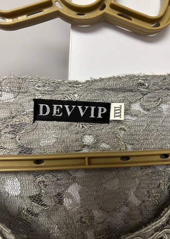 Gri Dantel İşlemeli Uzun Kollu ceket gömlek - Görsel 7