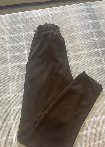 Diğer Kahverengi Kemerli Kadın Keten Pantolon