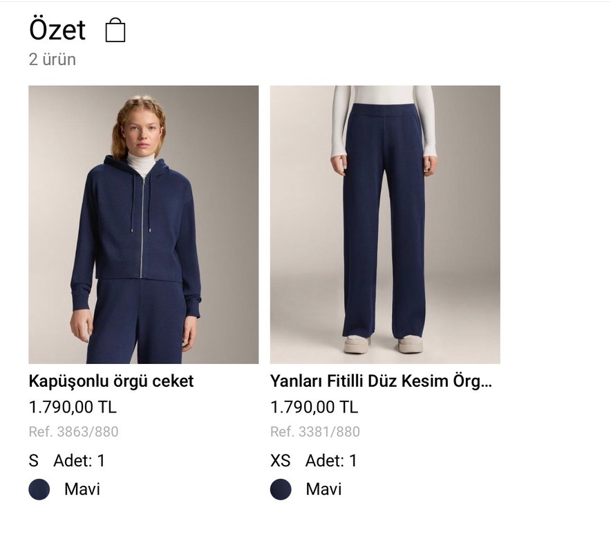 Oysho Yanları Fitilli Düz Kesim Pantolon - Görsel 2