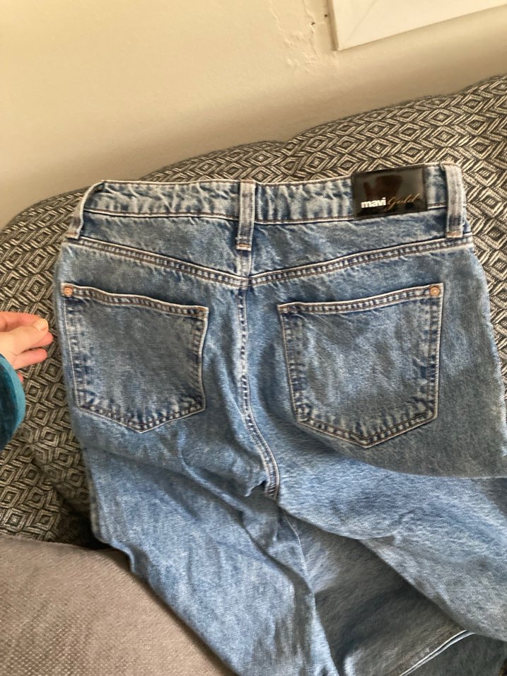 Açık Mavi Baggy Kadın Jean - Görsel 4