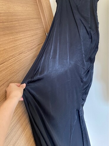Ambar saten elbise - Görsel 5