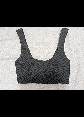 zebra desenli crop