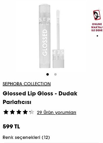  Beden Sephora glossed 01 