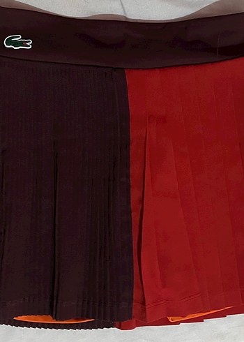 Lacoste Kirmizi Bordo Pileli Spor Tenis Etegi