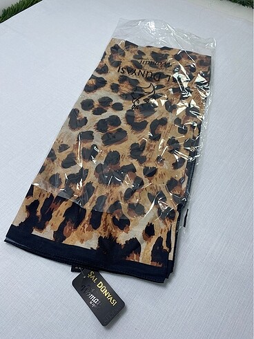 İpek Scarf Eşarp Leopar Desen