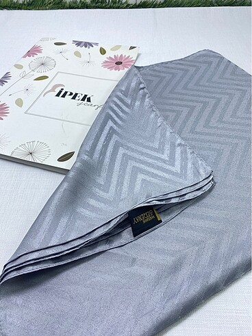 İpek Scarf Jakar Şal Gri