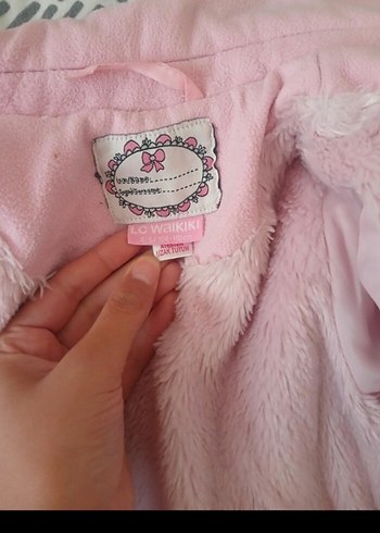 Kız Çocuk Pembe Düğmeli Street Coat - Görsel 2