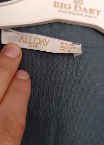 Kadın Gri Keten Uzun Düğmeli Tunik - Görsel 2