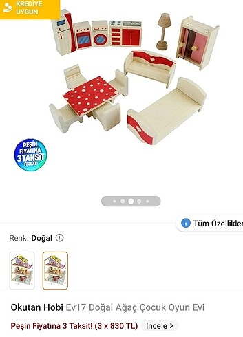 Beden Ahşap Oyuncak Ev