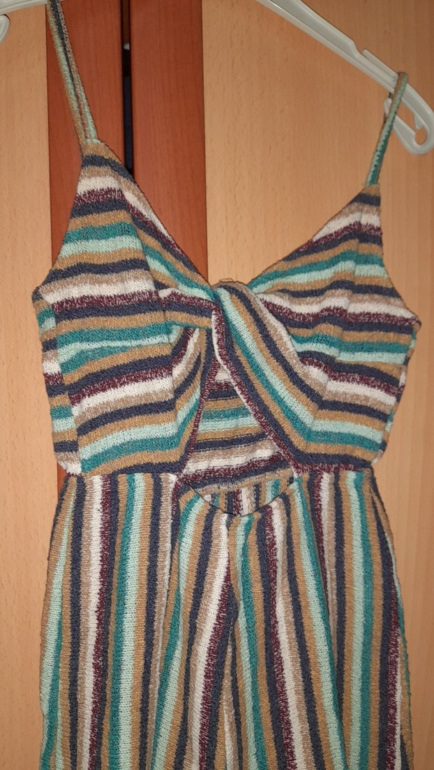 Çok Renkli Bohem Kadın Mini Tulum - Görsel 3