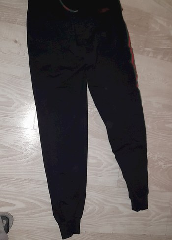 bay bayan giyebilir Siyah Nakışlı Eşofman Altı - Görsel 8