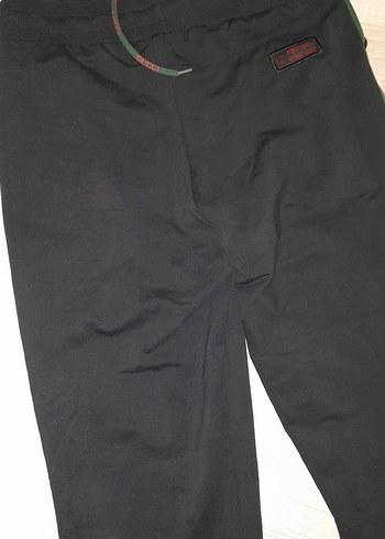 bay bayan giyebilir Siyah Nakışlı Eşofman Altı - Görsel 9