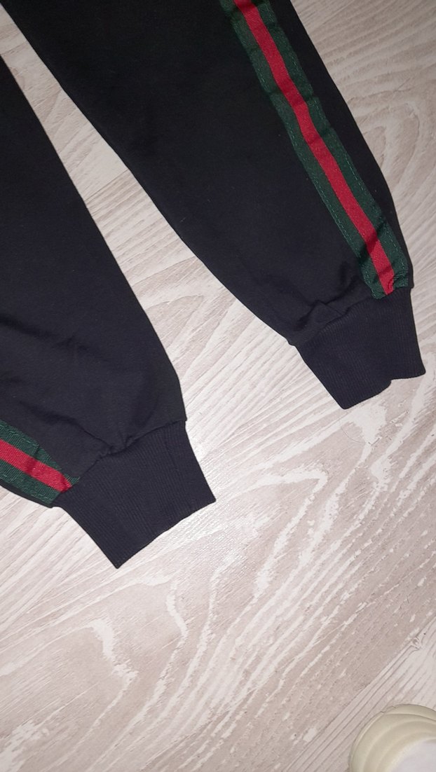 bay bayan giyebilir Siyah Nakışlı Eşofman Altı - Görsel 4