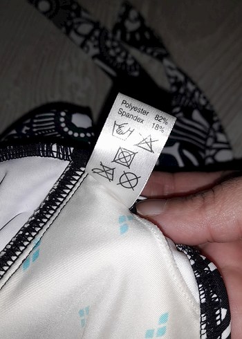 Bohem Siyah Desenli Mini Mayo alt yok - Görsel 7