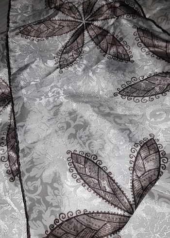 Dantel Detaylı Bej Bohem Kadın eşarp - Görsel 5